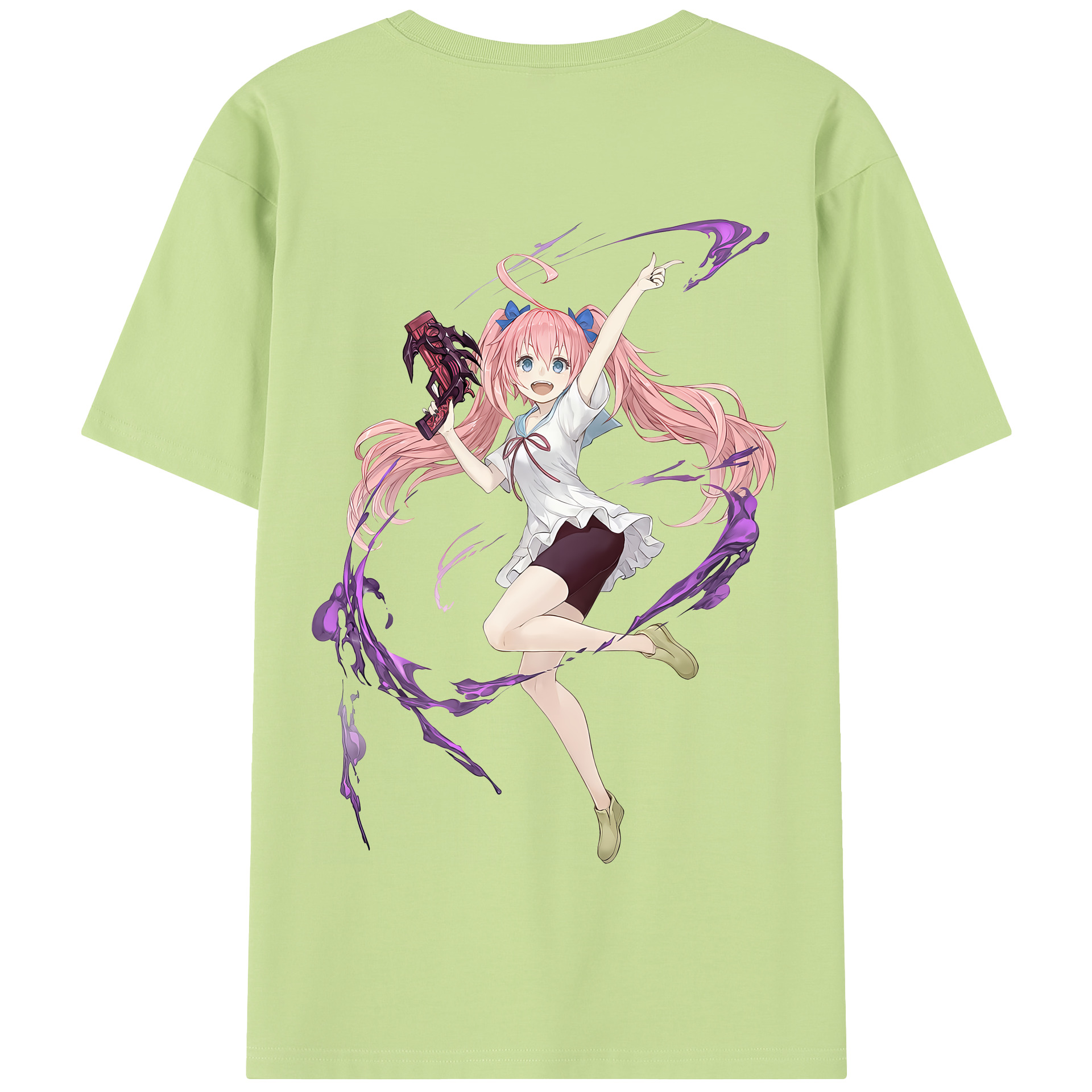 （画像用） 転スラ Regarding Reincarnated to Slime 綿100％半袖Tシャツ（背面プリント）
